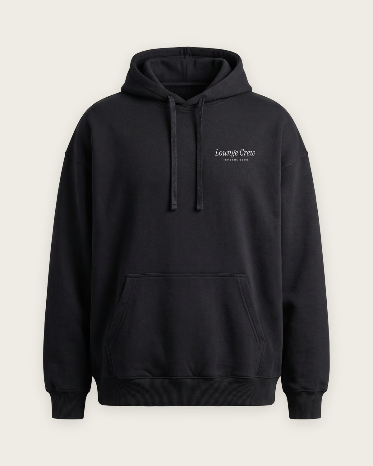 Moletom Oversized “Summer House, Winter Money” — Preto — frente