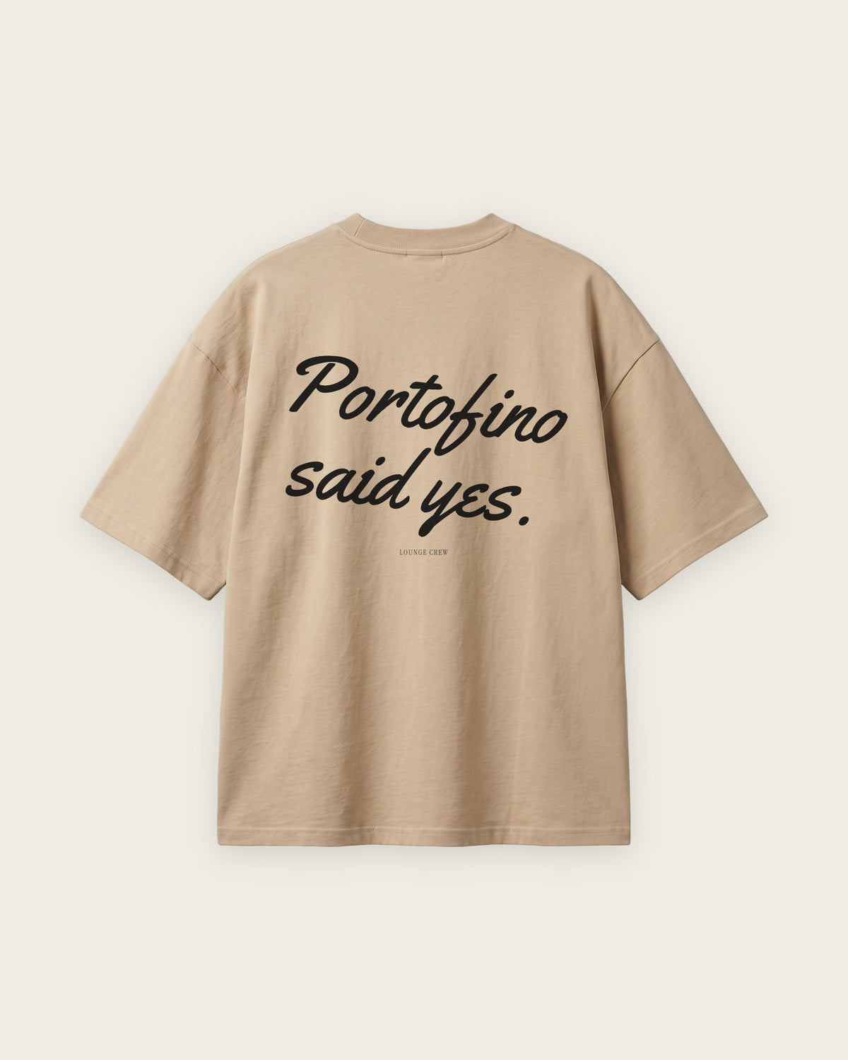 Camiseta Oversized “Portofino Said Yes” — Areia