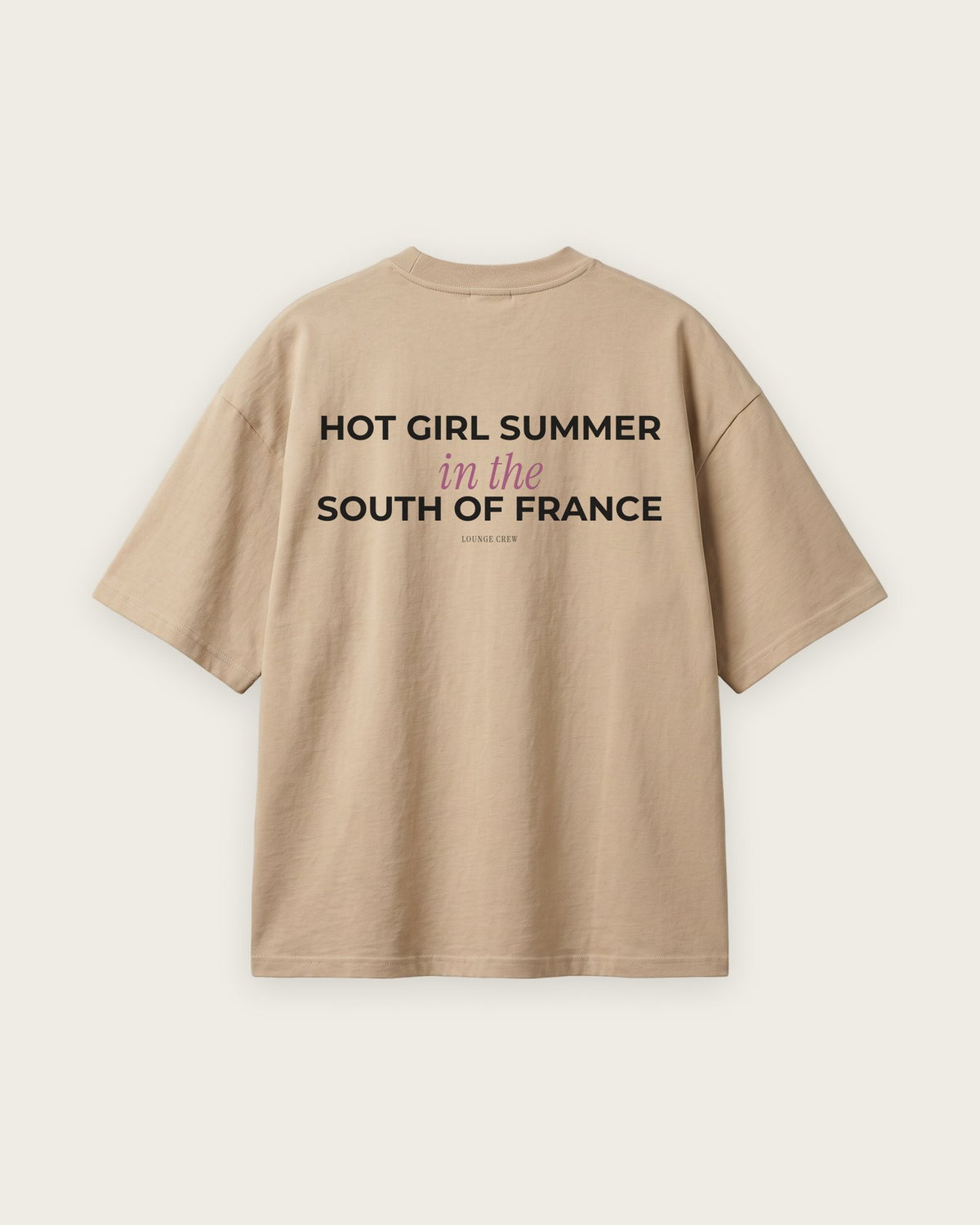 Camiseta Oversized “Hot Girl Summer in the South of France” — Areia