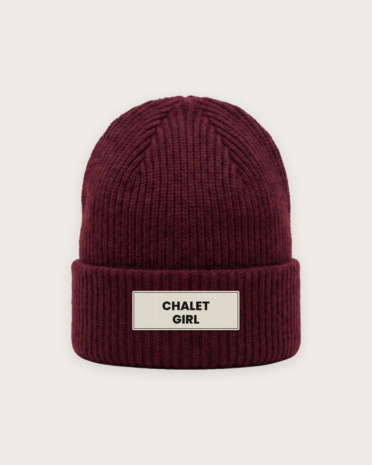 Gorro Canelado “Chalet Girl” — Bordô