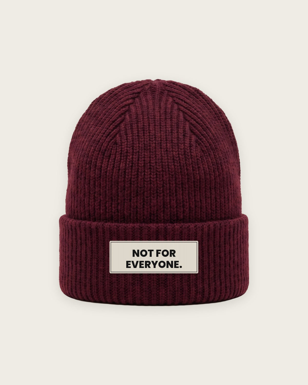 Gorro Canelado “Not for Everyone” — Bordô