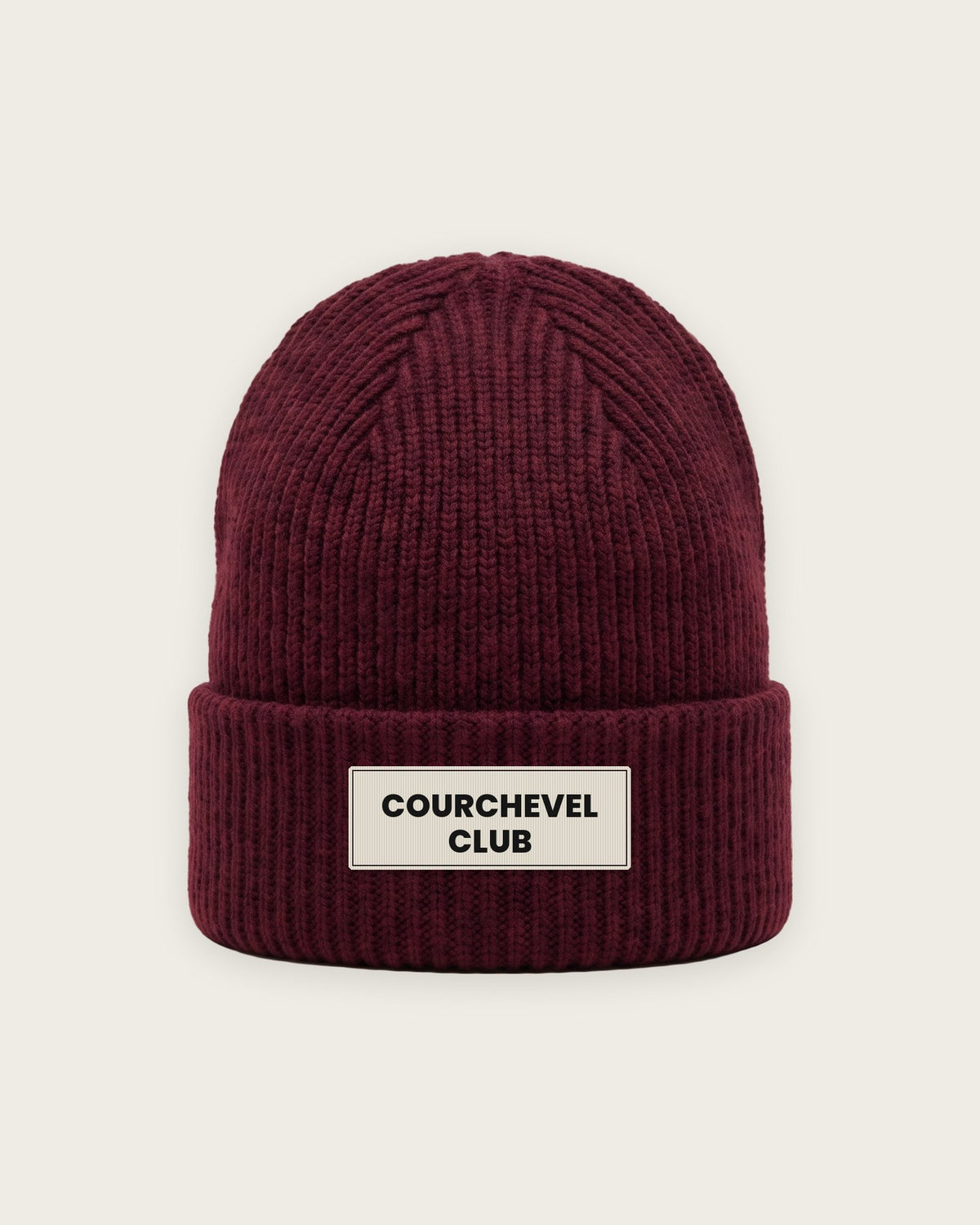 Gorro Canelado “Courchevel Club” — Bordô