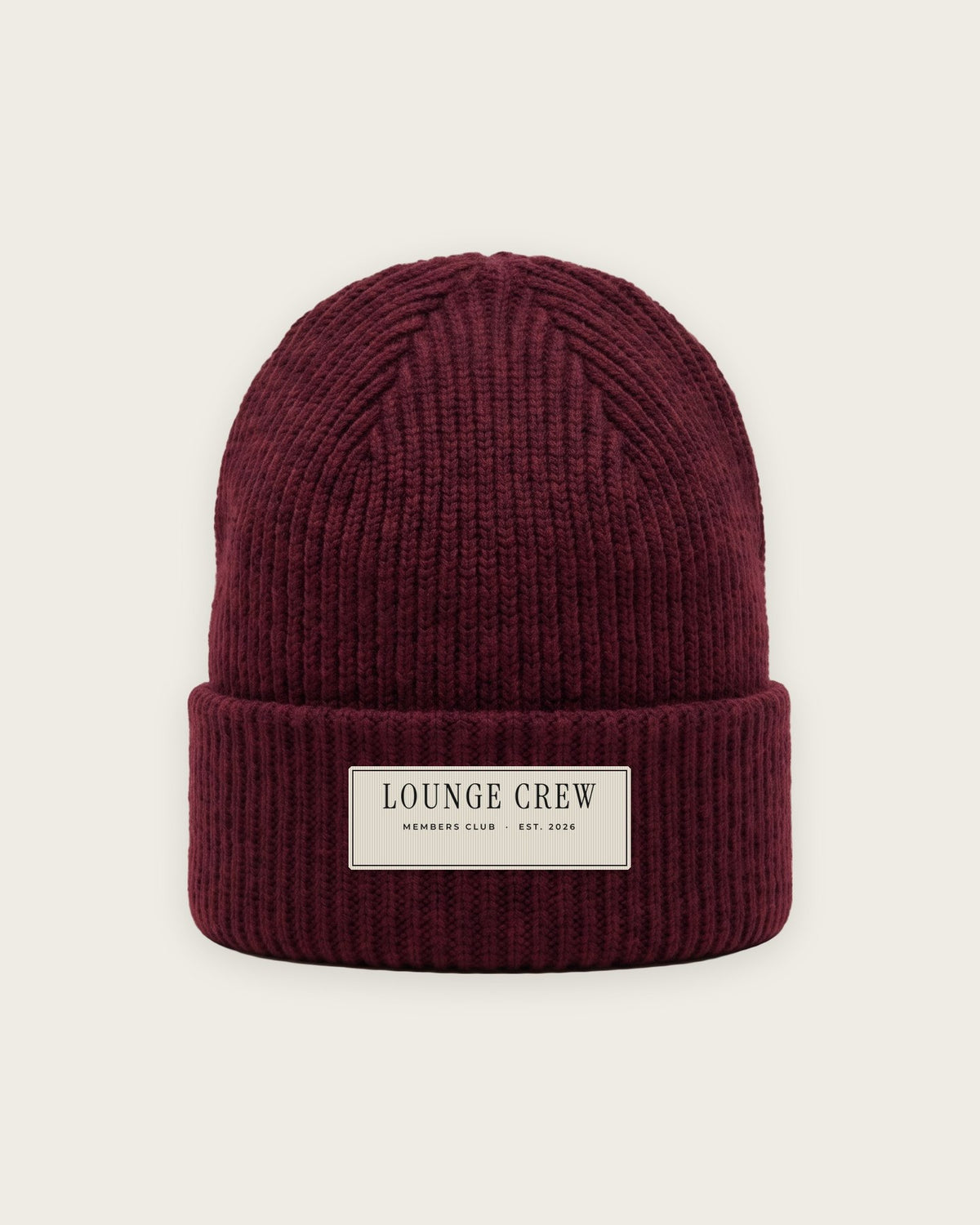 Gorro Canelado “Lounge Crew” — Bordô