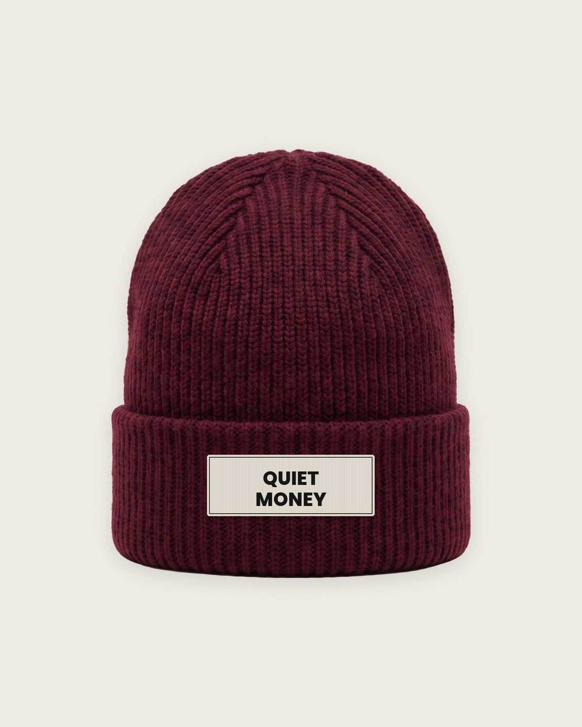 Gorro Canelado “Quiet Money” — Bordô