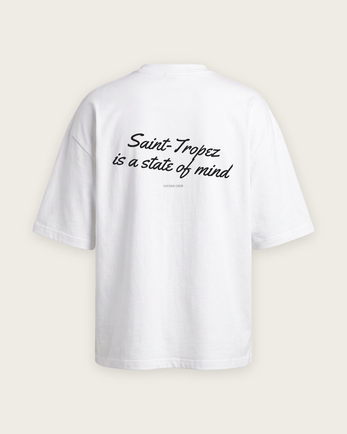 Camiseta Oversized “Saint-Tropez Is a State of Mind” — Branco