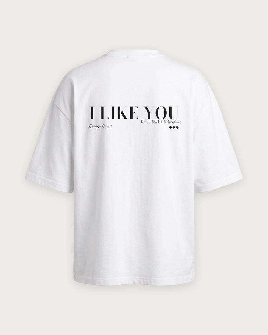 Camiseta Oversized “I Like You But I Got No Game”