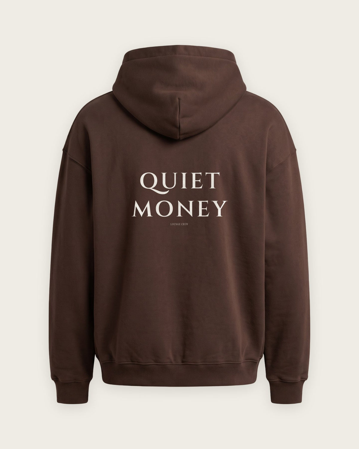 Moletom Oversized “Quiet Money” — Chocolate