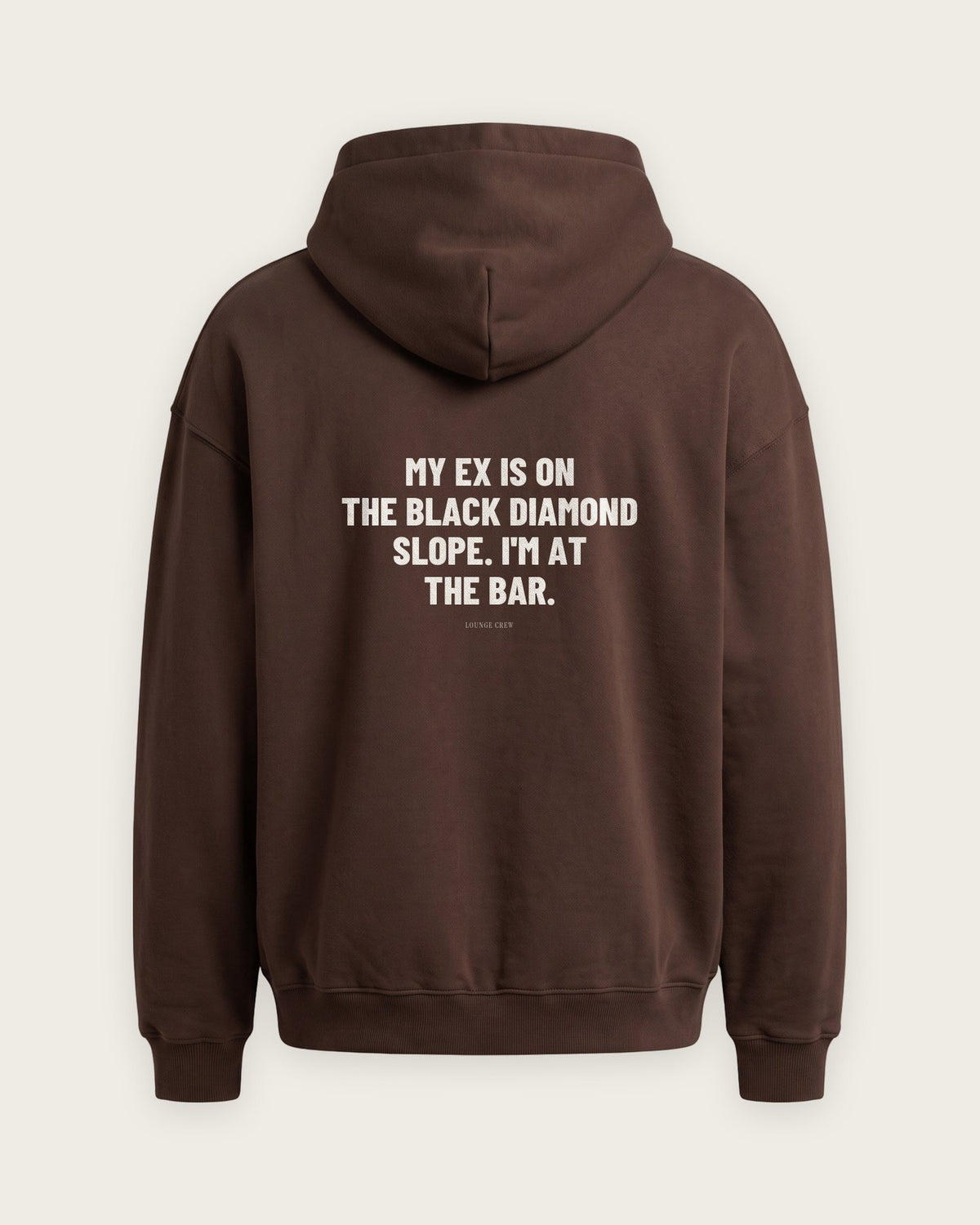 Moletom Oversized “My Ex Is on the Black Diamond” — Chocolate