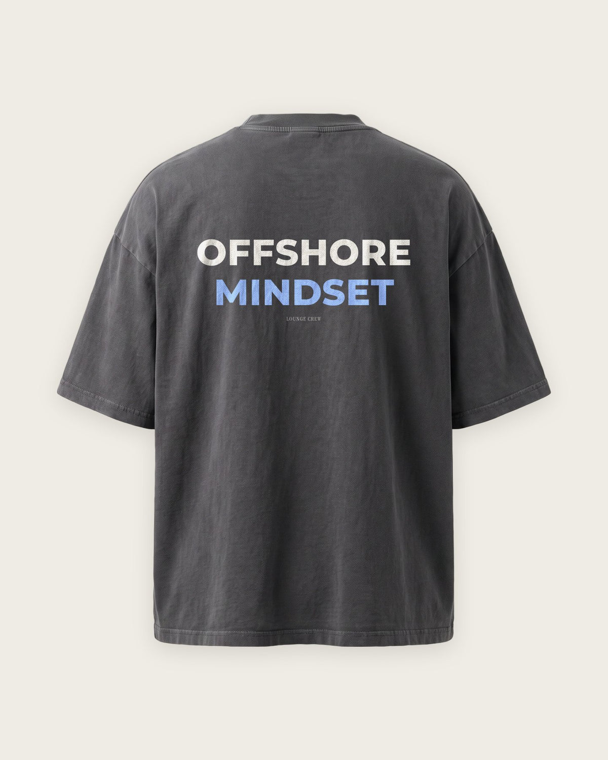 Camiseta Oversized “Offshore Mindset” — Cinza Estonado
