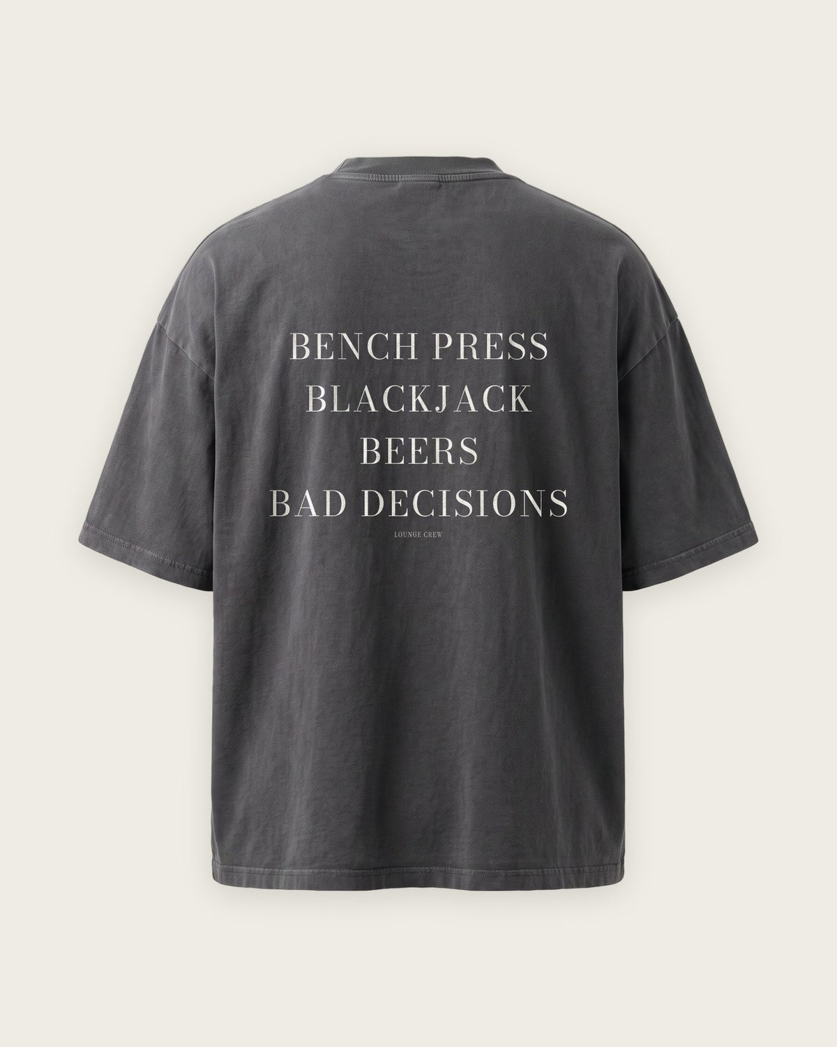 Camiseta Oversized “B Life” — Cinza Estonado
