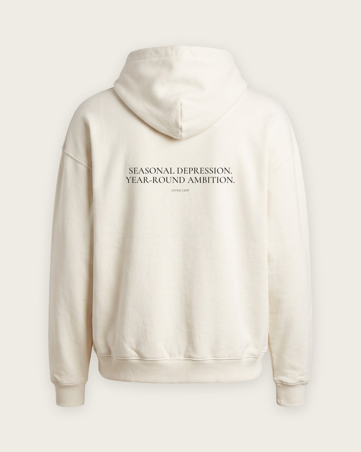 Moletom Oversized “Seasonal Depression, Year-Round Ambition” — Off-White