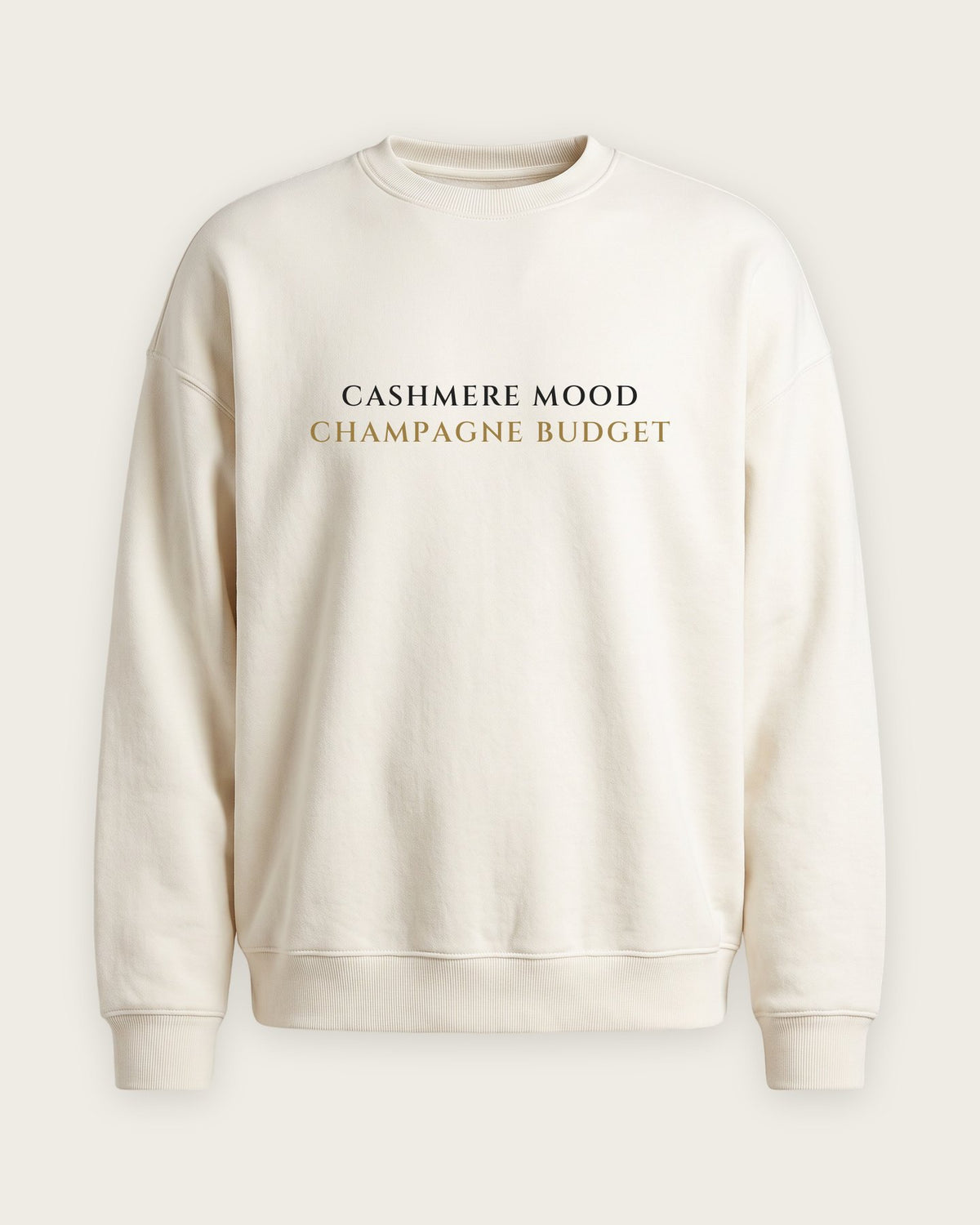 Moletom Careca “Cashmere Mood, Champagne Budget” — Off-White