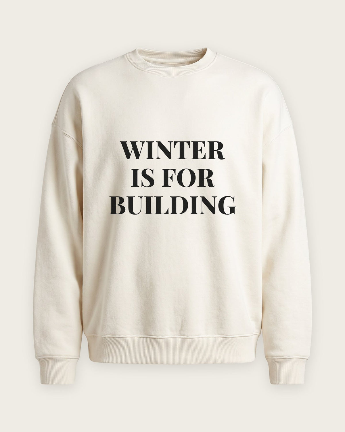 Moletom Careca “Winter Is for Building” — Off-White