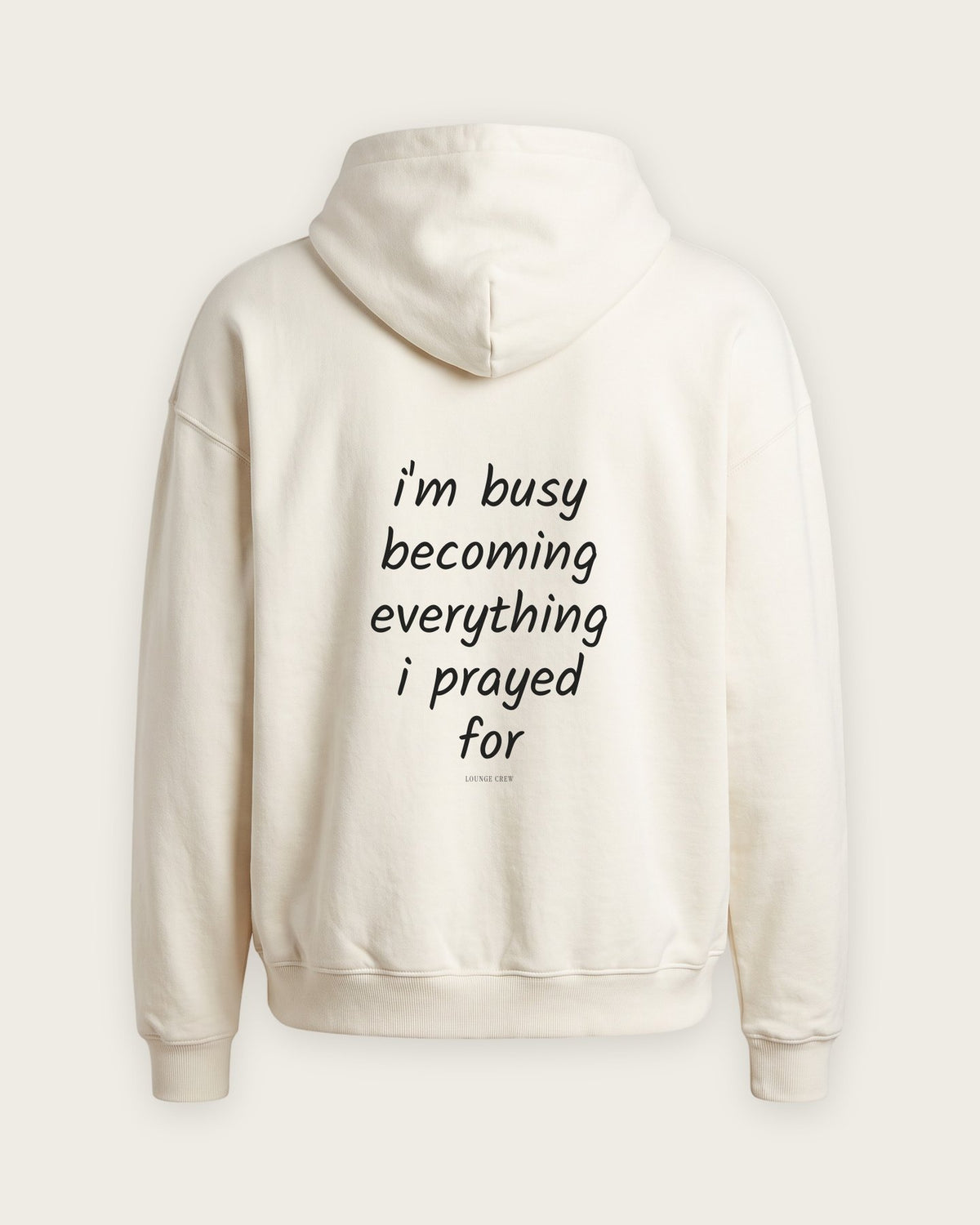 Moletom Oversized “I'm Busy Becoming” — Off-White