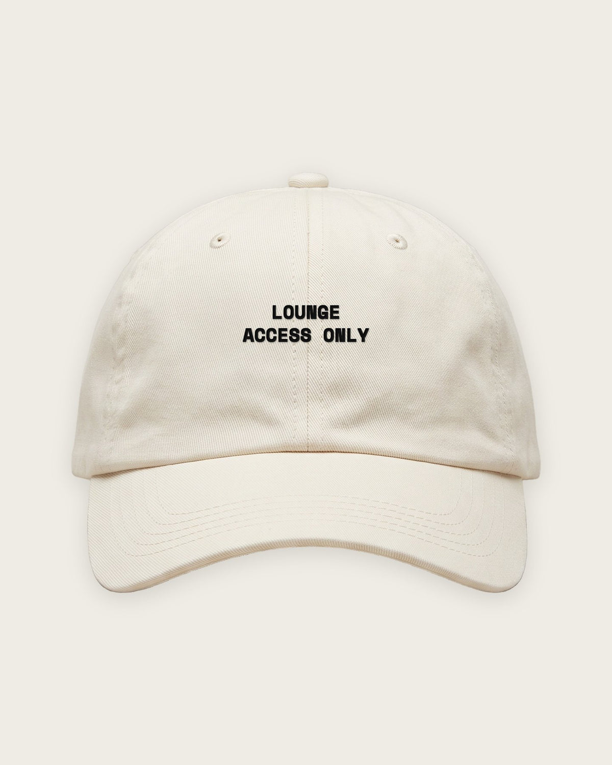 Boné Dad Hat “Lounge Access Only” — Off-White