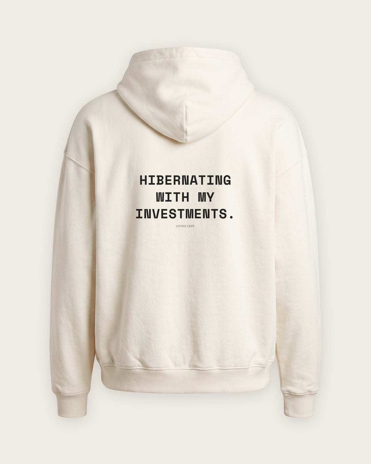 Moletom Oversized “Hibernating With My Investments” — Off-White