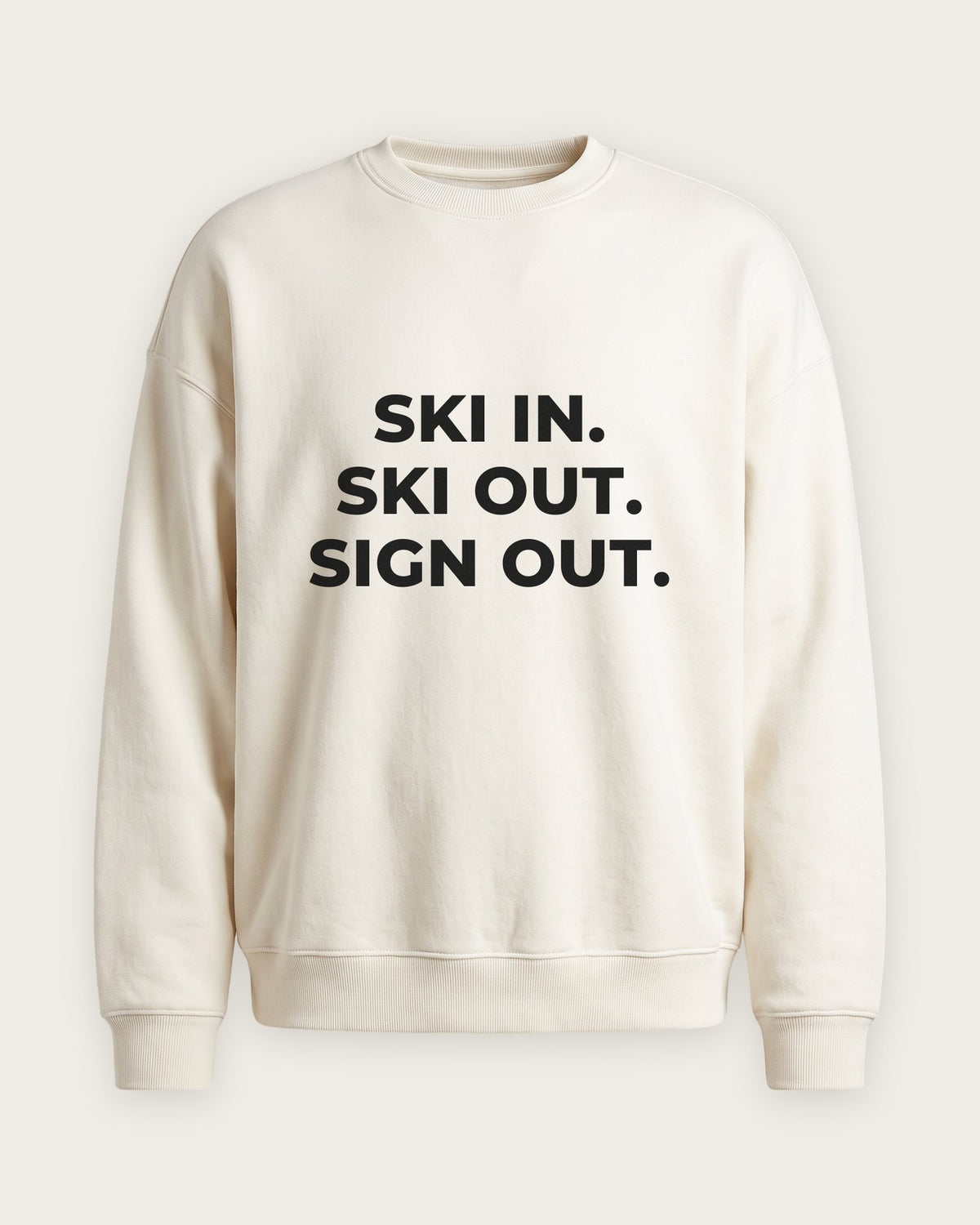 Moletom Careca “Ski In, Ski Out, Sign Out” — Off-White
