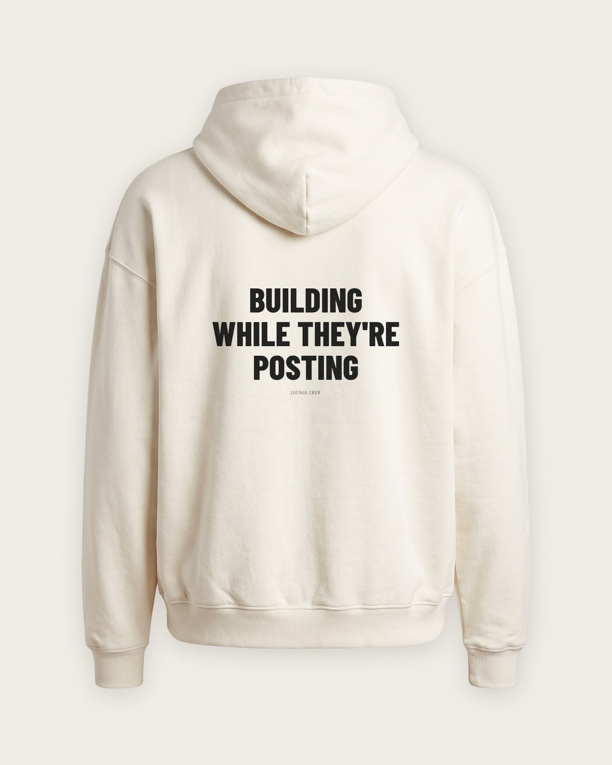 Moletom Oversized “Building While They're Posting” — Off-White