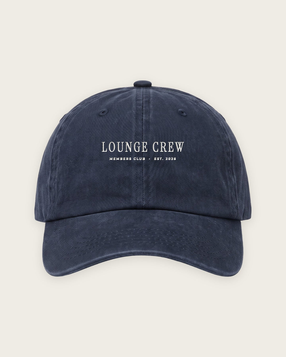 Boné Dad Hat “Lounge Crew” — Marinho