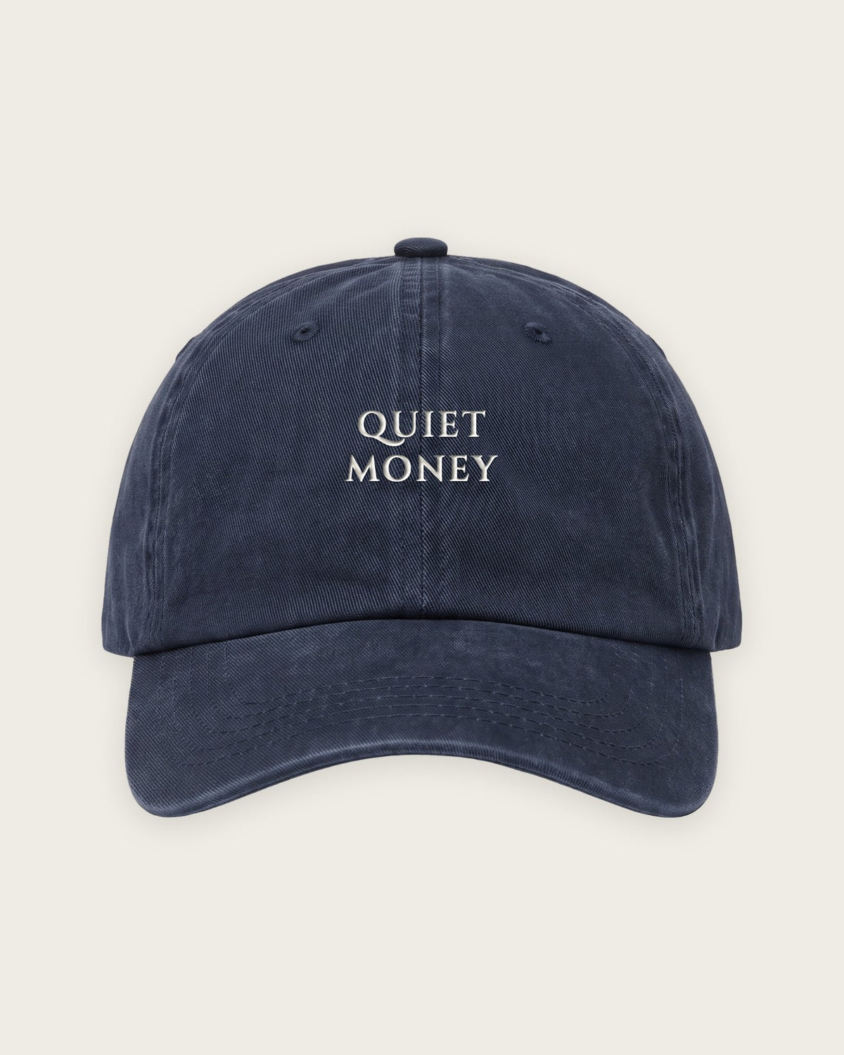 Boné Dad Hat “Quiet Money” — Marinho