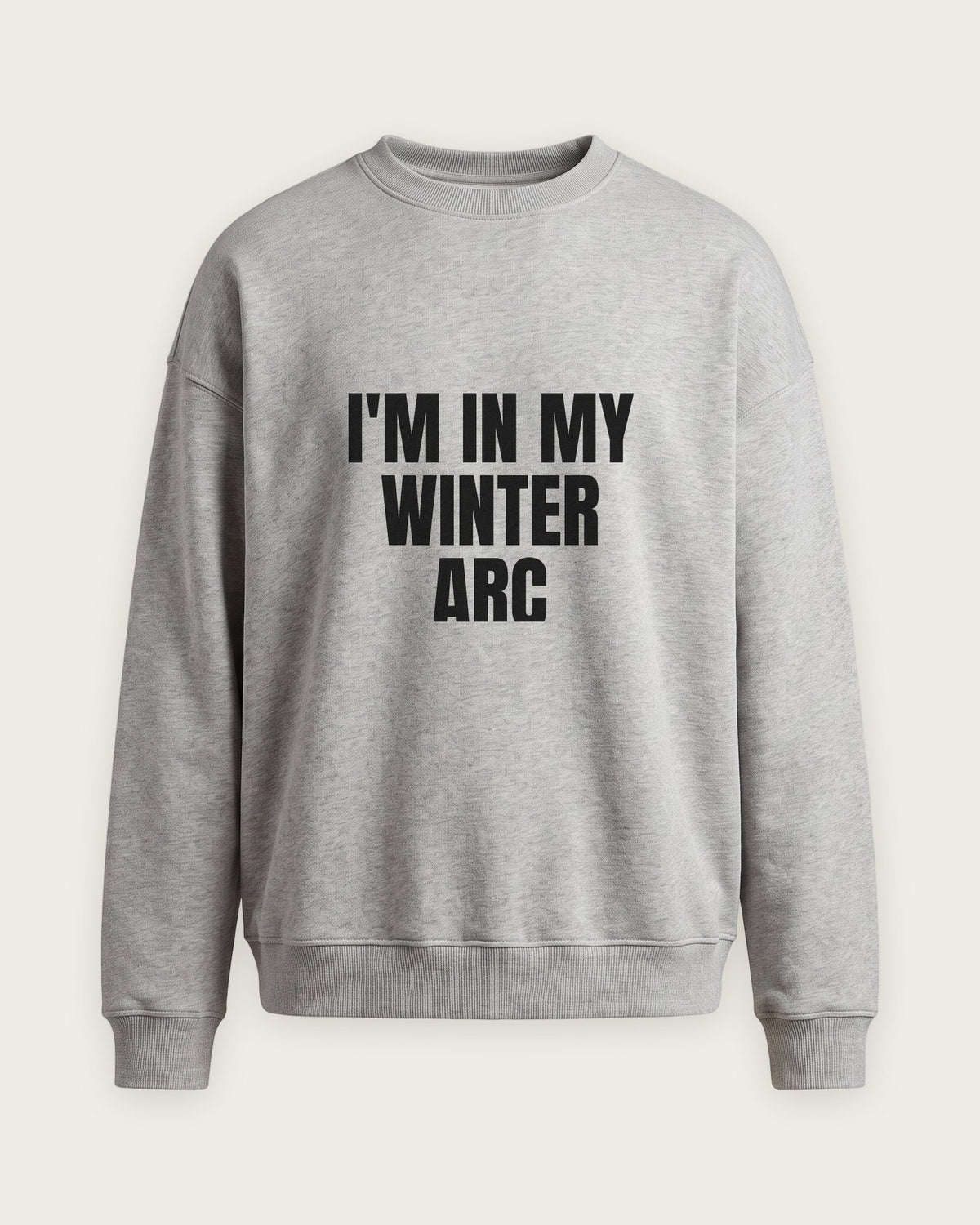 Moletom Careca “I'm in My Winter Arc” — Cinza Mescla