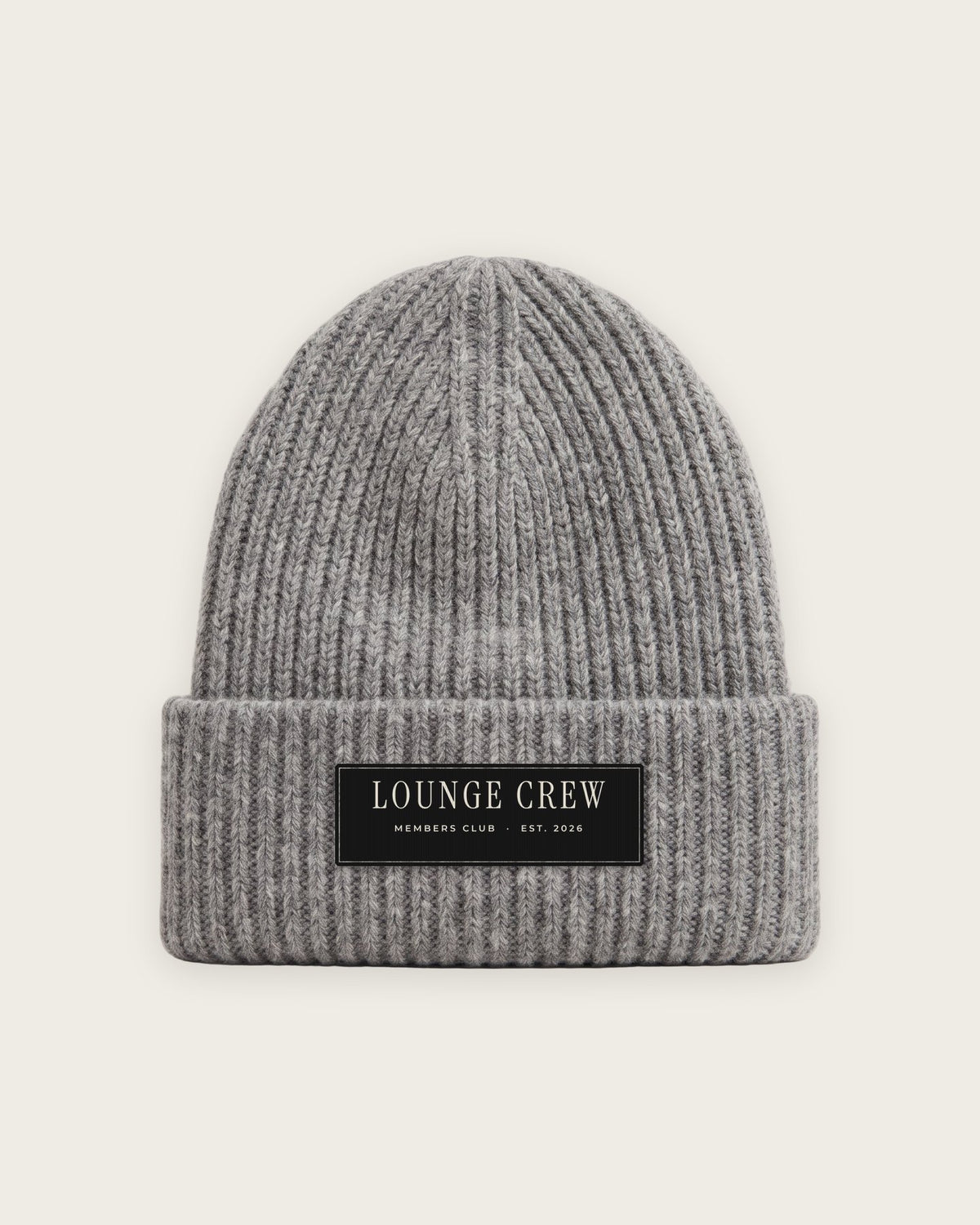 Gorro Canelado “Lounge Crew” — Cinza Mescla