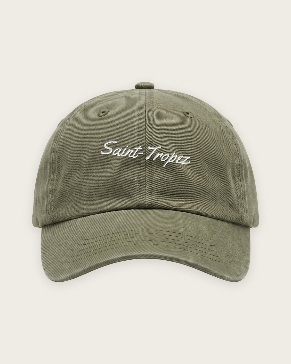 Boné Dad Hat “Saint-Tropez Is a State of Mind” — Verde Musgo