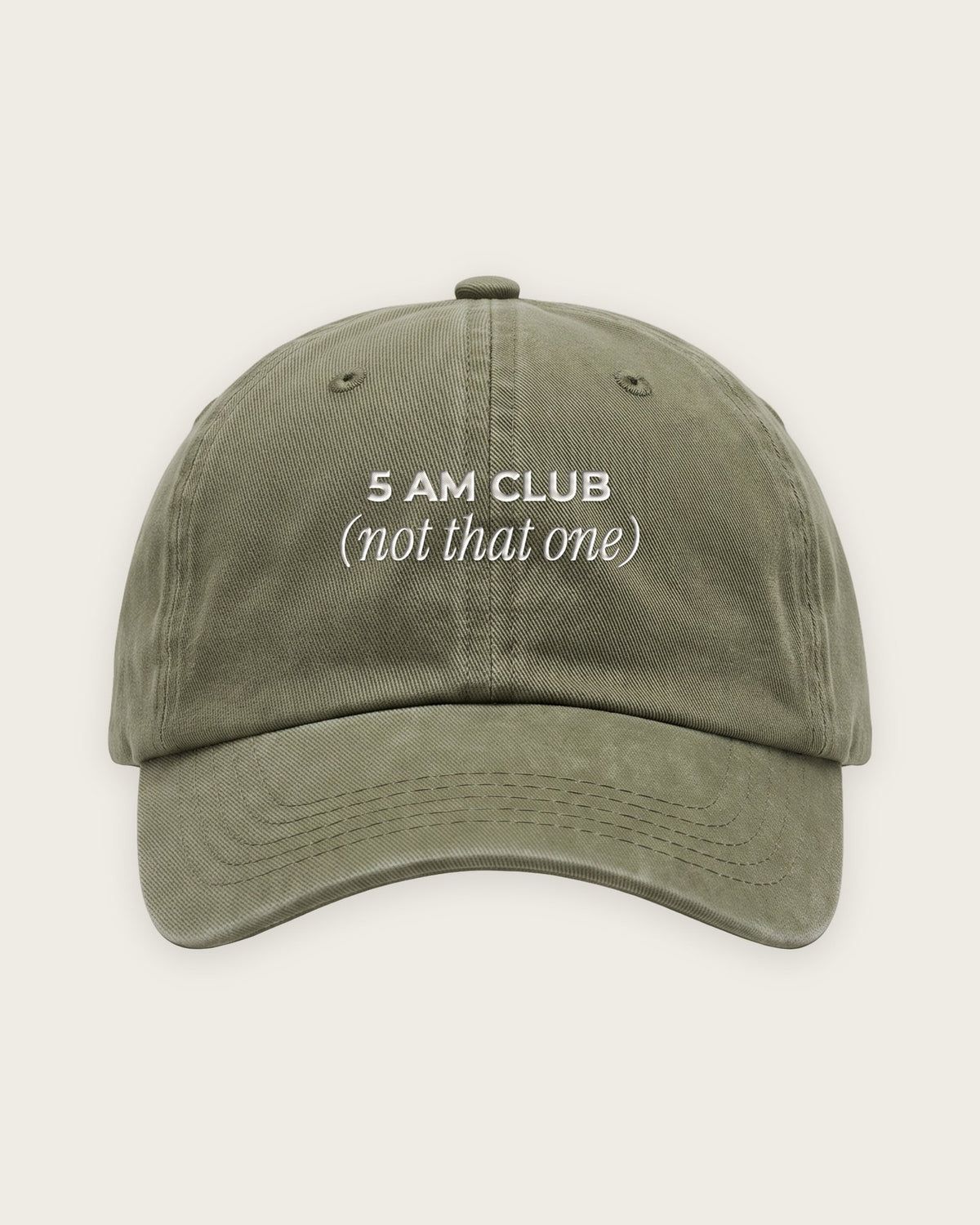 Boné Dad Hat “5 AM Club (Not That One)” — Verde Musgo
