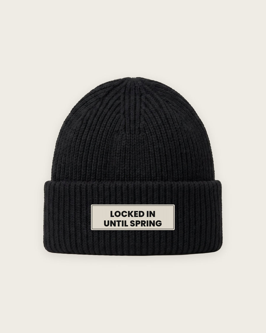 Gorro Canelado “Locked In Until Spring”