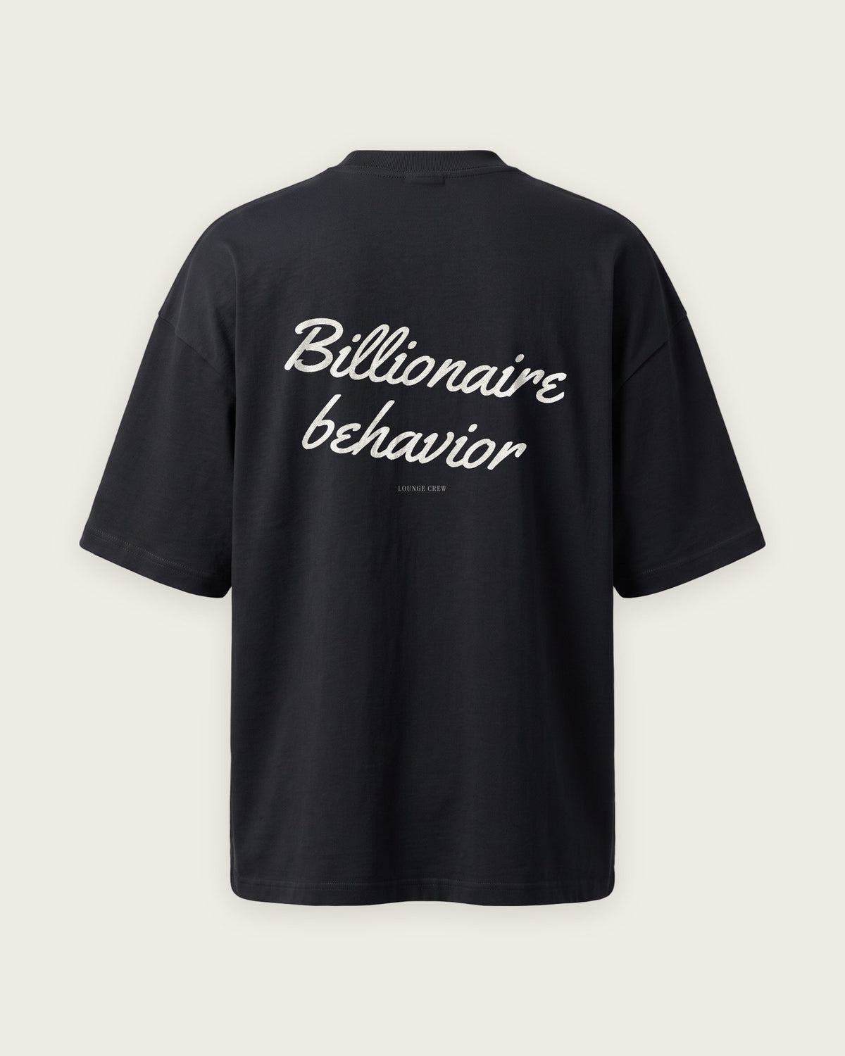 Camiseta Oversized “Billionaire Behavior” — Preto