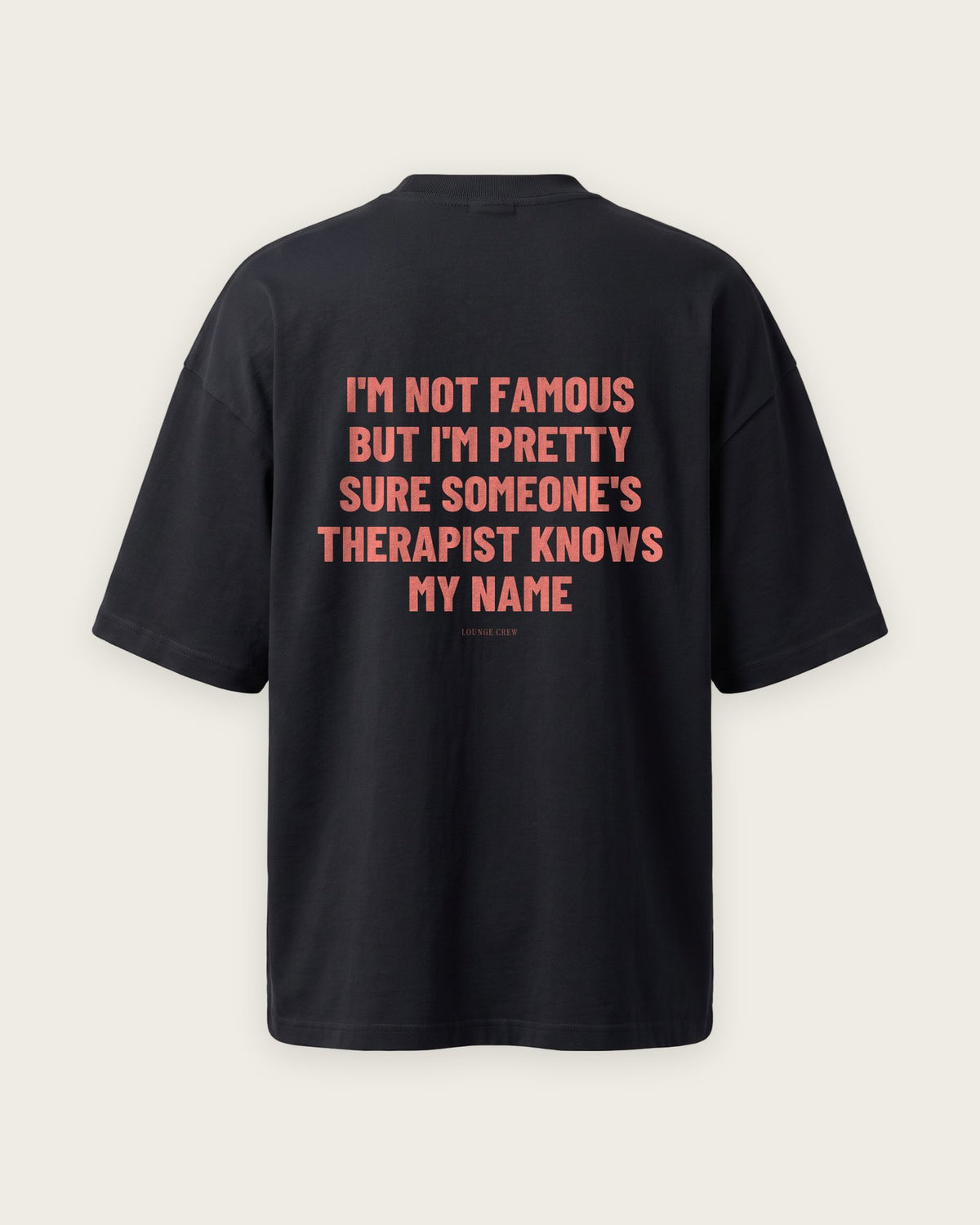 Camiseta Oversized “Someone's Therapist Knows My Name” — Preto