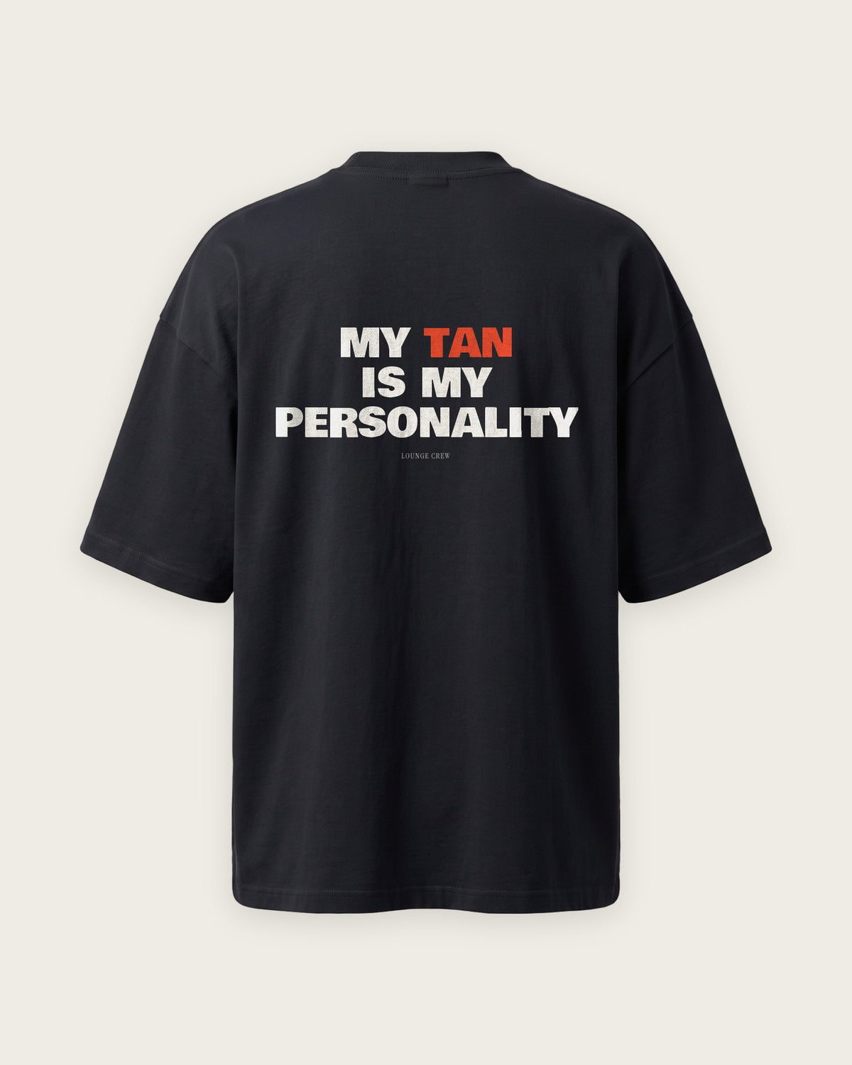 Camiseta Oversized “My Tan Is My Personality” — Preto