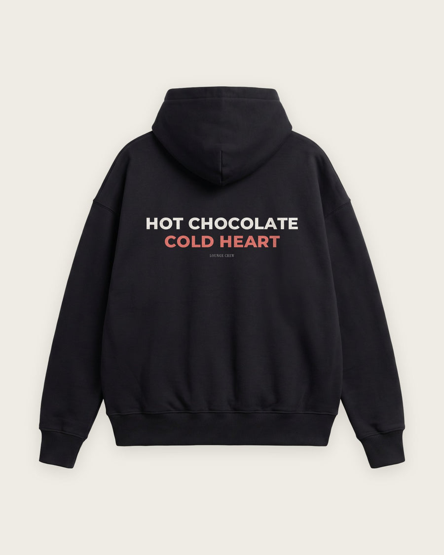 Moletom Oversized “Hot Chocolate, Cold Heart”