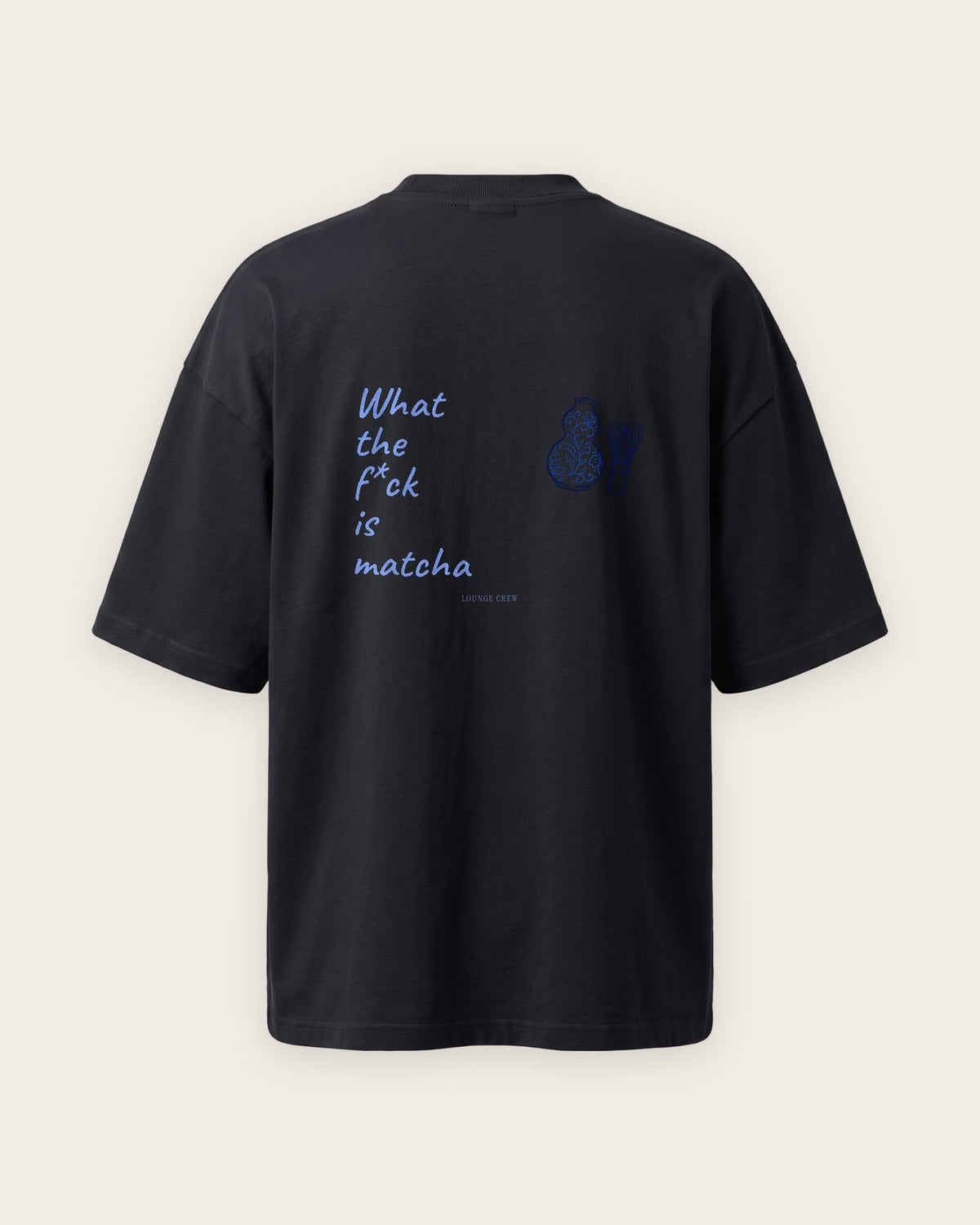Camiseta Oversized “What the F*ck Is Matcha” — Preto