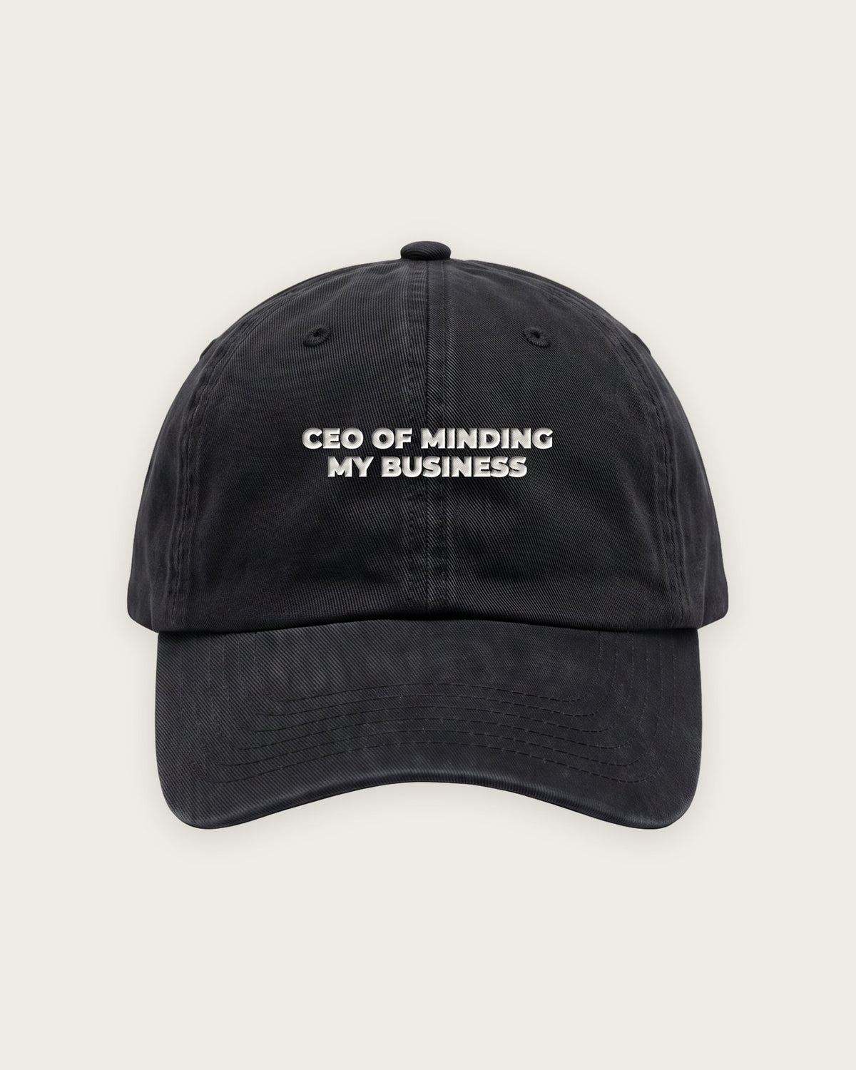 Boné Dad Hat “CEO of Minding My Business” — Preto