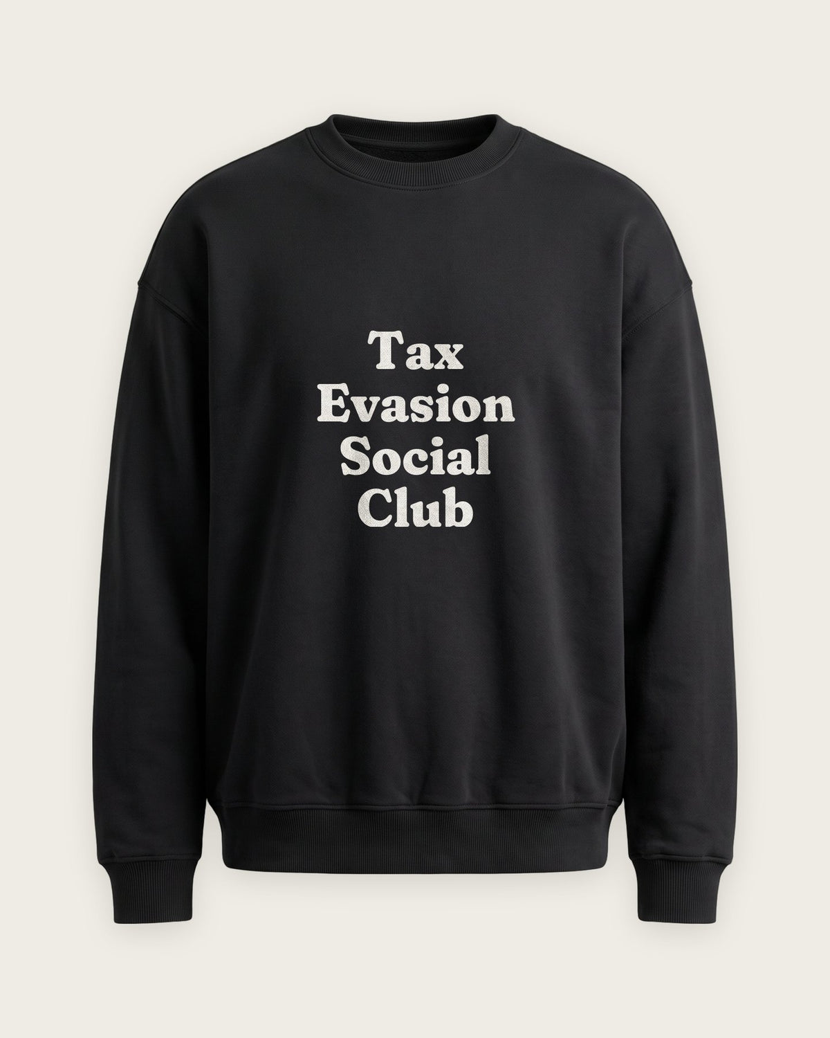 Moletom Careca “Tax Evasion Social Club” — Preto