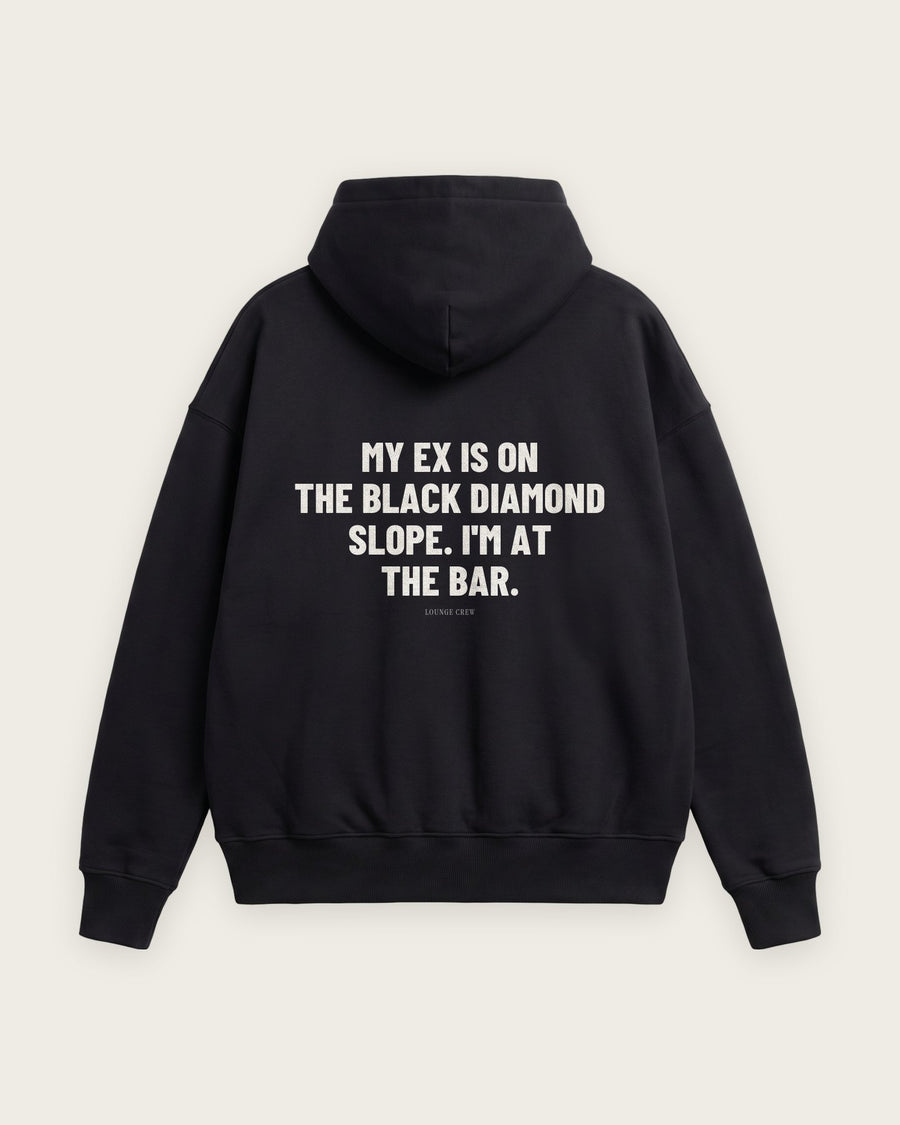 Moletom Oversized “My Ex Is on the Black Diamond”