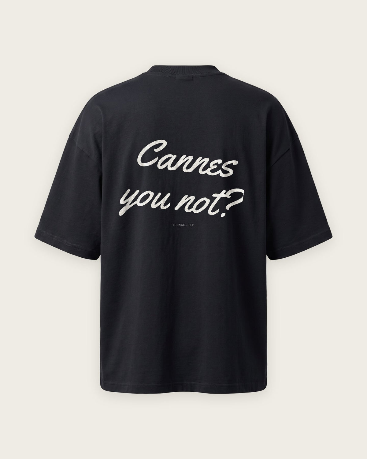 Camiseta Oversized “Cannes You Not” — Preto