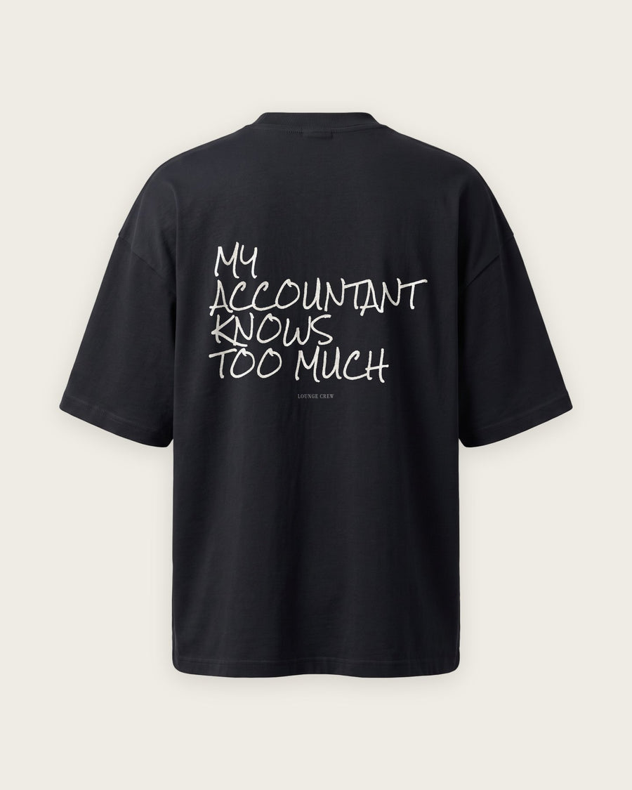 Camiseta Oversized “My Accountant Knows Too Much”