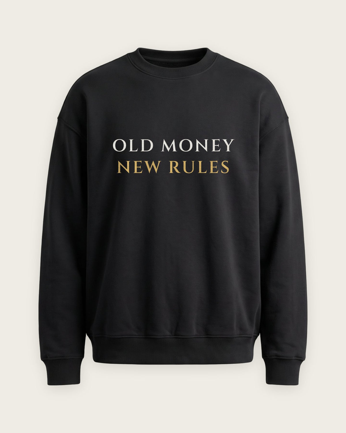 Moletom Careca “Old Money, New Rules” — Preto