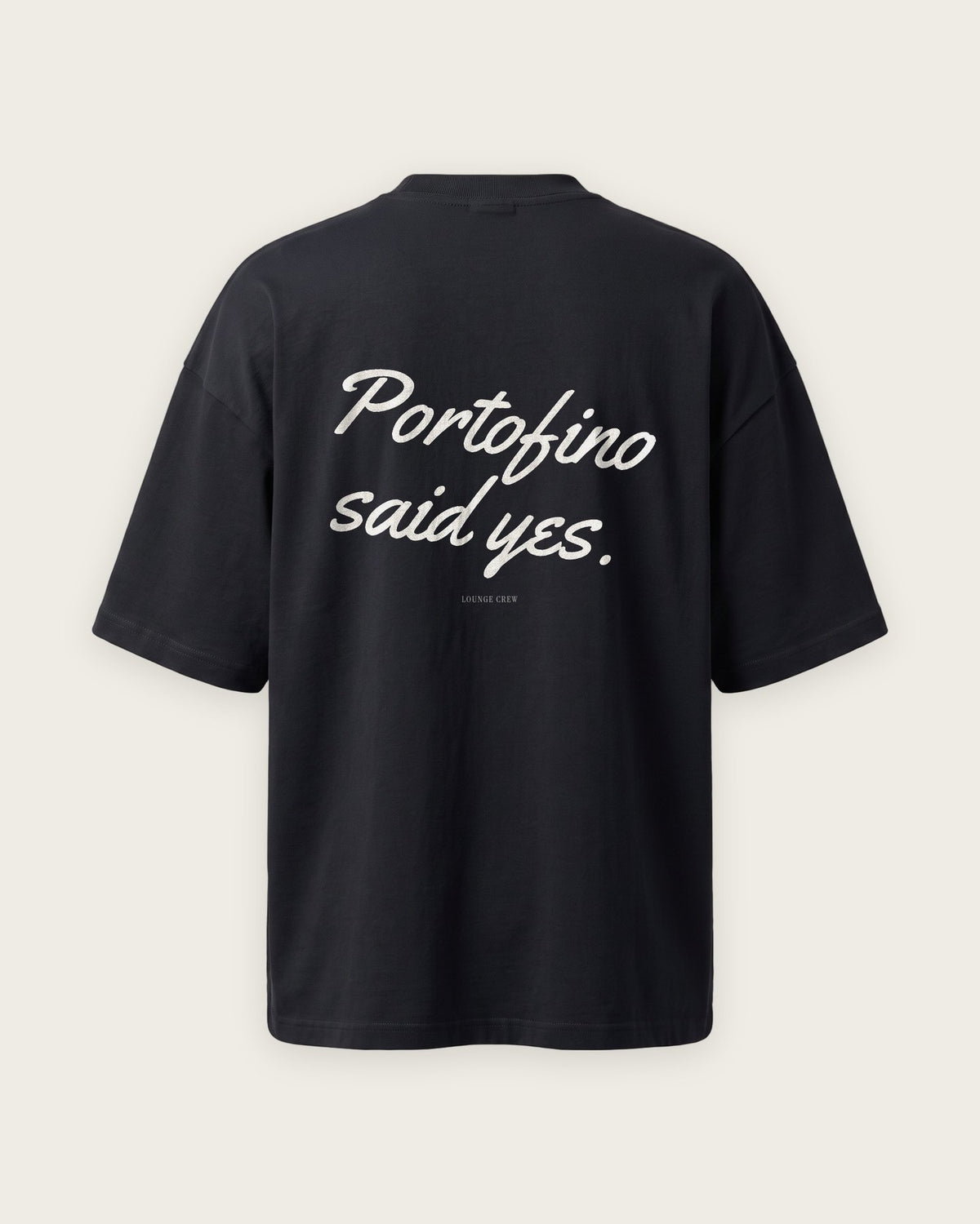 Camiseta Oversized “Portofino Said Yes” — Preto