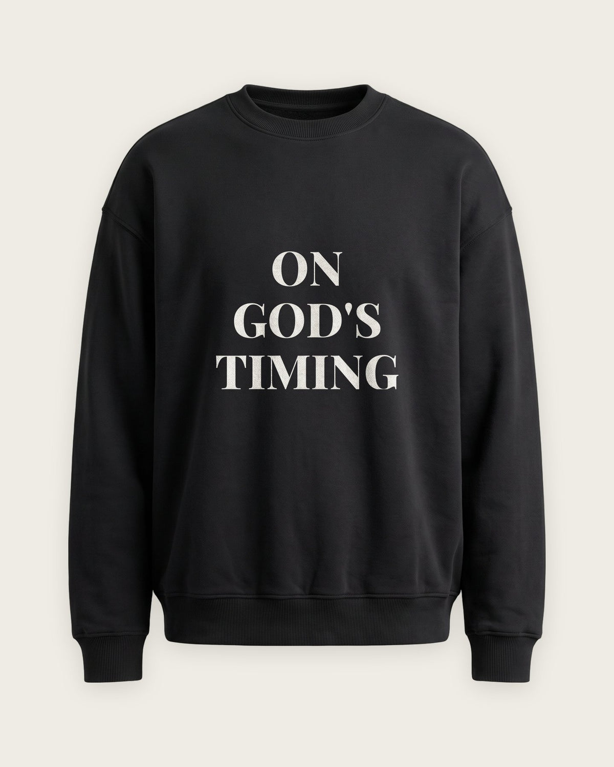 Moletom Careca “On God's Timing” — Preto