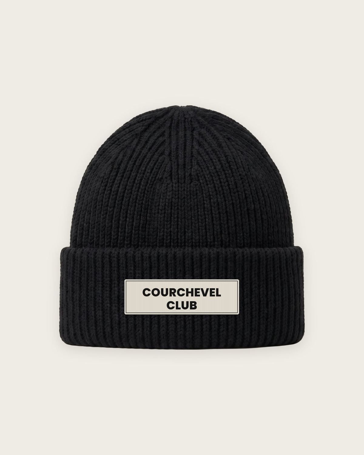 Gorro Canelado “Courchevel Club” — Preto